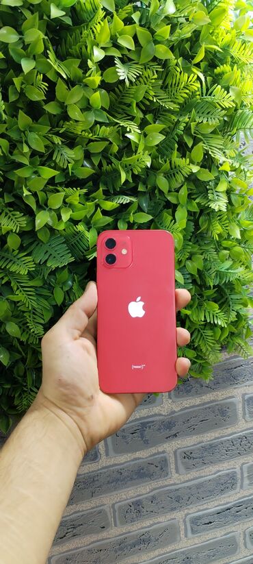irshad iphone: IPhone 12, 64 GB, Qırmızı, Zəmanət, Kredit, Simsiz şarj
