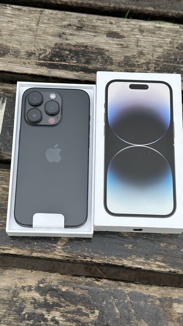 apple iphone naushniki: IPhone 14 Pro, Б/у, 256 ГБ, Jet Black, Коробка, 88 %