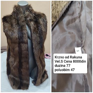 lisica bunda: Ženski prsluk od prirodnog krzna rakuna - Veličina: S - Dužina: 77 cm — 4