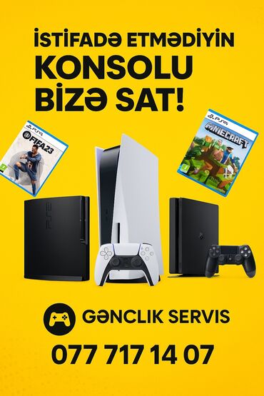 4 qeyd edin: Fərqli nəsil PlayStation konsollarının alqı-satqısı xidməti təklif