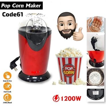 Mini popkorn aparatları: Popkorn aparati 3 deq pokorunuvu hazir et mehsul keyfiyyetlidir