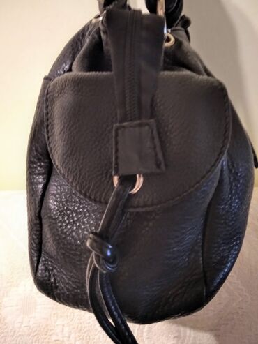 Torbe: Vera Pelle - crna torba od boks kože Italijanska crna torba, izrađena — 3