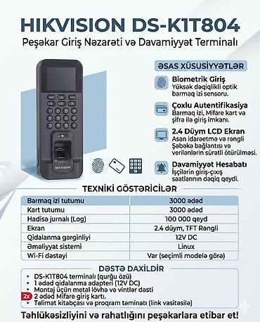 Digər xidmətlər: Təhlükəsizlik sistemləri | Keçid sistemləri | Quraşdırılma, Zəmanət — 1
