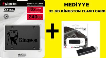 azsamand diskleri: Kingston SSD 240GB+32 GB USB FLash Card HEDIYYE! Original KINGSTON