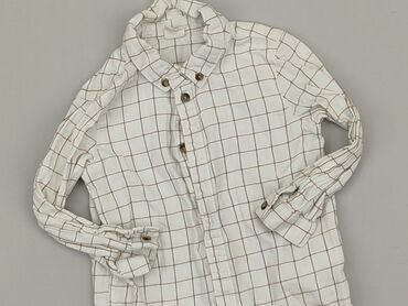 koszula flanelowa chłopięca: Shirt 1.5-2 years, condition - Good, pattern - Cell, color - White