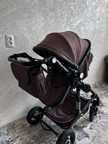 Коляски: Коляска, цвет - Коричневый, Б/у — 5