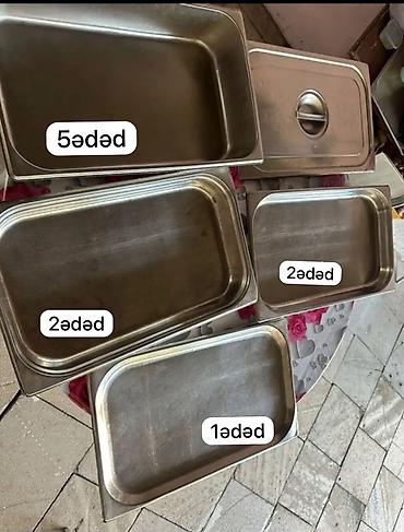 Paslanmayan poladdan (inox) GN tipli qastronom vannalar dəsti lalafo.az -da Paslanmayan poladdan (inox) GN tipli qastronom vannalar dəsti