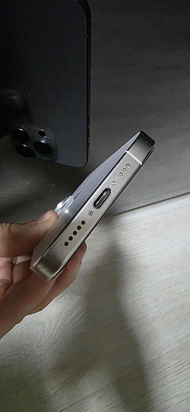 Мобильные телефоны и аксессуары: IPhone 15 Pro, Б/у, 128 ГБ, Серебристый, Защитное стекло, 81 % — 5