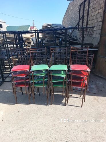 Bağ, çöl oturacaqları: Yeni, Sadə stul, Metal, Azərbaycan — 26