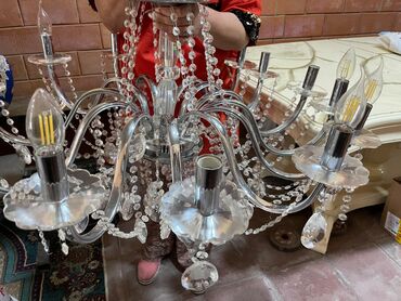 Çılçıraq, 8 lampa, Xrustal