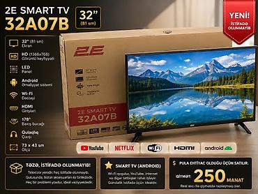 2E Smart TV 32A07B – 32" (81 sm) Android televizor Xüsusiyyətlər: - lalafo.az -da 2E Smart TV 32A07B – 32" (81 sm) Android televizor Xüsusiyyətlər: -