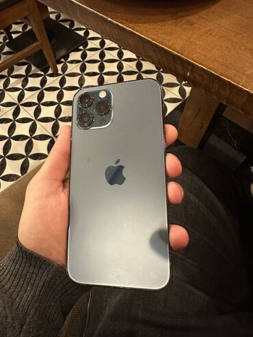 ayfon 12 sekilleri: IPhone 12 Pro Max, 128 GB, Pacific Blue, Simsiz şarj, Sənədlərlə, Face ID