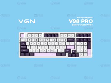 клавиатура для компьютера: Клавиатура VGN V98 Pro Black Currant (Switch Crystal Wine) VGN V98