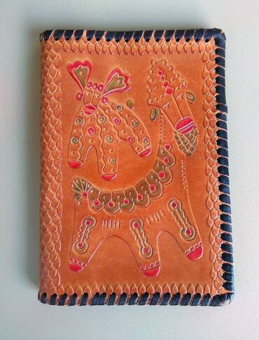 haljine od indijske svile: Kozni indijski novcanik, hand made. Vintage, reljefni ima postavu