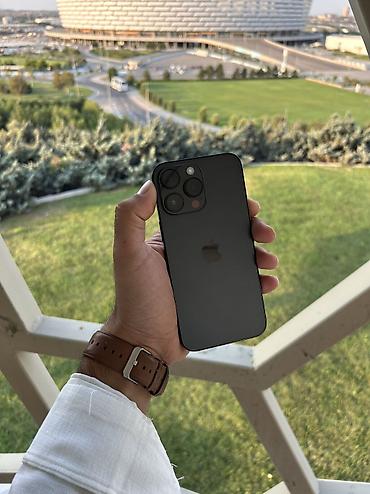 iphone en ucuz telefon: IPhone 14 Pro Max, 256 GB, Black Titanium, Face ID, Zəmanət, Simsiz şarj — 8