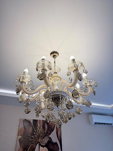 lüstür: Çılçıraq, 8 lampa, Xrustal — 2