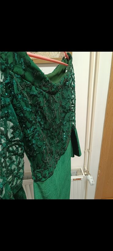 zelene haljine za punije dame: S (EU 36), color - Green, Evening, Other sleeves