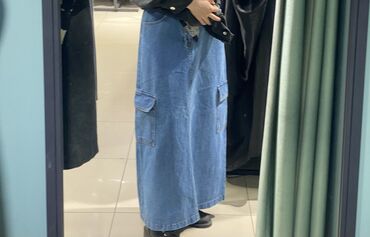 женские кардиганы: Продаю Турецкая джинсовая юбка карго Очень стильная удобная не