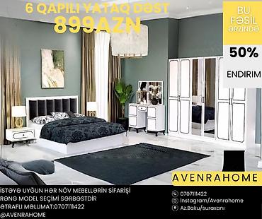 komod: 6 qapılı yataq dəsti – mövsüm boyu 50% endirimlə 899 AZN Tərkibi: - — 3
