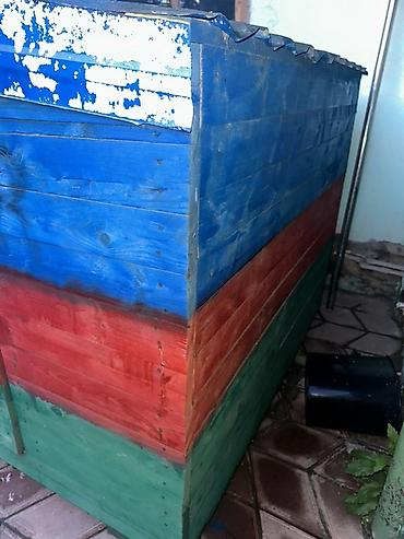 Yuvalar: Ağacdan hazırlanmış rəngli it evi/volyer - Material: qalın taxta — 6