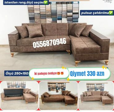 Divanlar: Künc divan, Yeni, Açılan, Bazalı, Parça, Şəhərdaxili pulsuz çatdırılma — 25