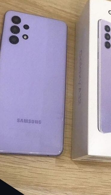 samsung 40: Samsung Galaxy A32, Б/у, 128 ГБ, цвет - Фиолетовый, 2 SIM