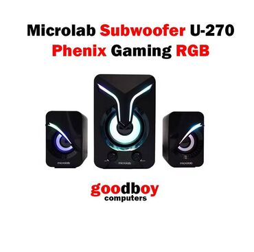 Процессоры: Microlab Subwoofer U-270 Phenix Gaming RGB 2.1 BLACK 11W (5W+3W*2) USB