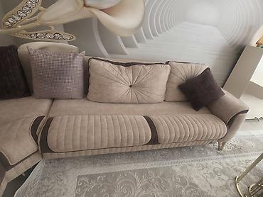 kündür: Künc divan, İşlənmiş, Açılan, Bazalı, Vеlur parça, Çatdırılma yoxdur — 5