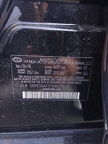 помощь авто: Hyundai Sonata: 2018 г., 2.4 л, Автомат, Седан — 9