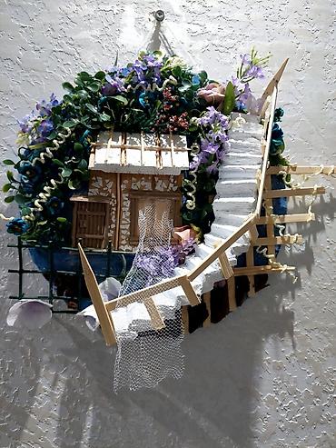 kendir ip: Dekorativ əl işi – divardan asılan 3D kompozisiya — 2