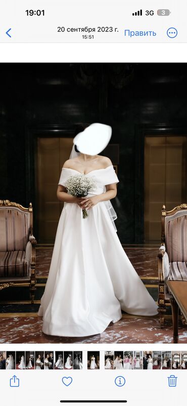 свадебные и вечерние платья: Свадебное платье из очень качественного и тяжелого атласа Платье после