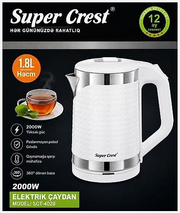 qovuqlu çay: Elektrikli çaydan Məhsul haqqında məlumat Super Crest SCT-4028 — 1