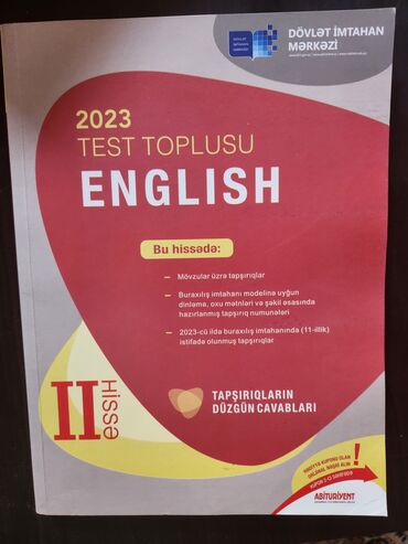 dim azərbaycan dili test toplusu 2023: Ingilis dili Dim test toplusu 2-ci hissə yeni nəşr(içərisi tərtəmizdi)