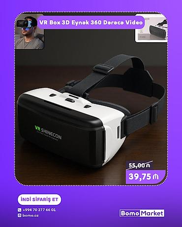 vr box: VR Box 3D Eynək – 360° video təcrübəsi üçün Model: VR SHINECON - 3D — 1
