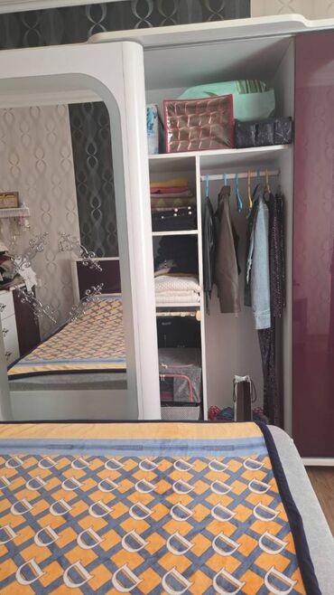 Yataq otağı dəstləri: İkinəfərlik çarpayı, 2 tumba, Dolab, Komod, İşlənmiş — 3