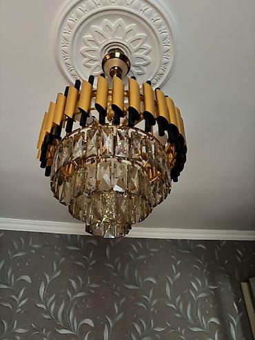 İşıqlandırma: Çılçıraq, 10 və daha çox lampa, Xrustal — 2