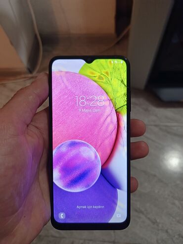 samsung galaxy a24 qiymeti: Samsung Galaxy A03s, 64 GB, rəng - Qara, Qırıq, Barmaq izi