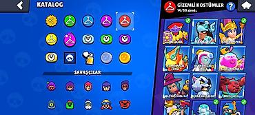 Digər kolleksiyalar: Brawl Stars hesabı - Kupa yolu: 74 954 (ən yüksək 74 962) - Toplanan — 6