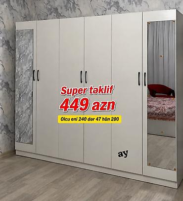 шкаф купе баку: ✨ Sərfəli Mebel Təklifi ✨ *6 qapılı Dolab* 📏 Ölçü: 240×47×200 💰 — 1