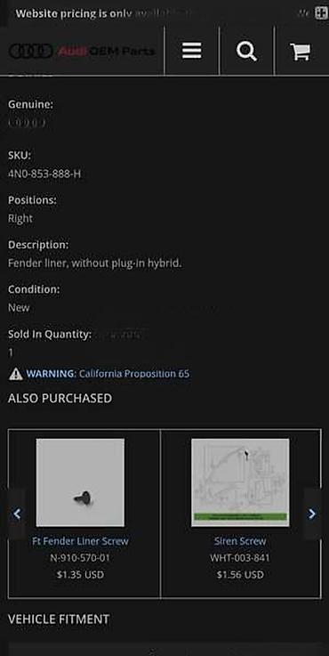 akumulatori: POTKRILO PD ZA AUDI A8, S8 | Audi a8 s8 potkrilo pd 4N0 853 888 2 — 4