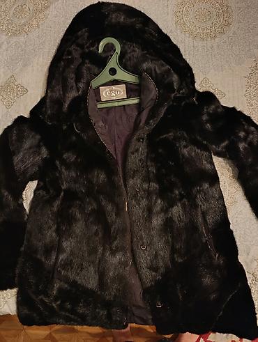 Шубы: Шуба, Норка, По колено, С капюшоном, 3XL — 10