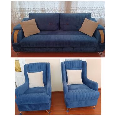divan kreslo qiymetleri: Б/у, Диван-кровать, 2 кресла, С подъемным механизмом, Раскладной
