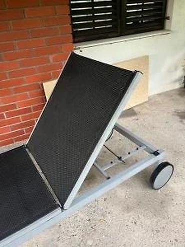 Ležaljke i ljuljaške: Baštenska ležaljka na točkiće - Konstrukcija od metala u svetlosivoj — 12