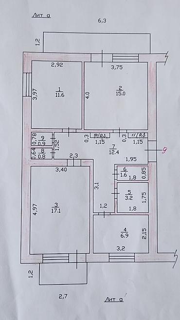 Продажа квартир: 3 комнаты, 70 м², ул. Московская / Турусбекова Индивидуалка, 5 этаж, Евроремонт — 5