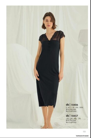 Ночные сорочки: Ночная сорочка, Бамбук, Длинная модель, 2XL, XS, S — 2