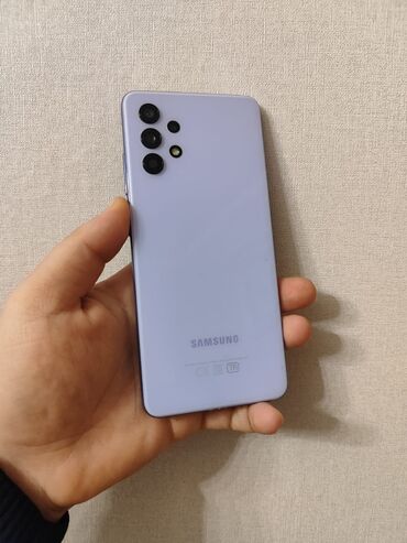 en ucuz samsung telefon: Samsung Galaxy A32, 64 GB, rəng - Bənövşəyi, Sensor, Barmaq izi, Simsiz şarj