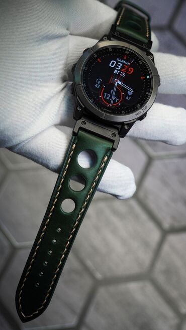 Ремешки, браслеты для часов: Ремешки для Garmin из кожи, ручная работа. 22, 26 мм Есть в наличии и — 5