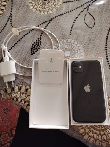 ayfon adapter: IPhone 11, 128 GB, Qara, Face ID