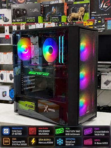 dizustu komputer: 🔹 Prosessor (CPU): Intel Core i7-8700 🔹 Ana plata (Motherboard): MSI — 1