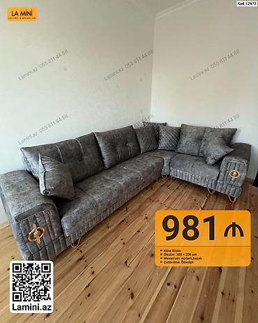 Диваны: Künc divan – La Mini - Ölçülər: 300 × 200 sm - Mexanizm: Açılan — 1